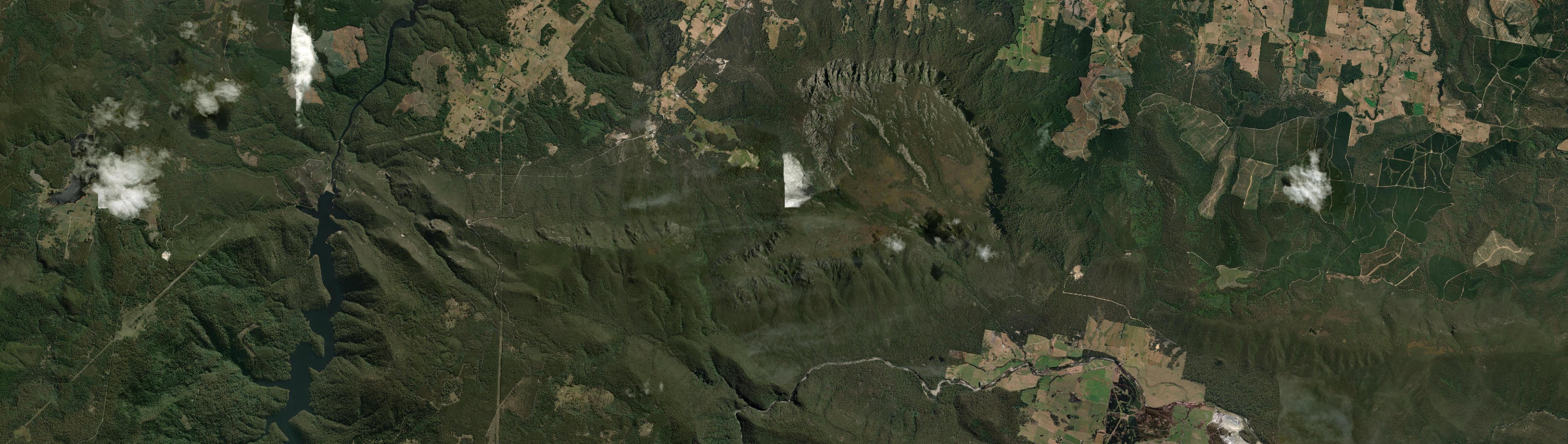 Aerial view of Mount Roland, TAS