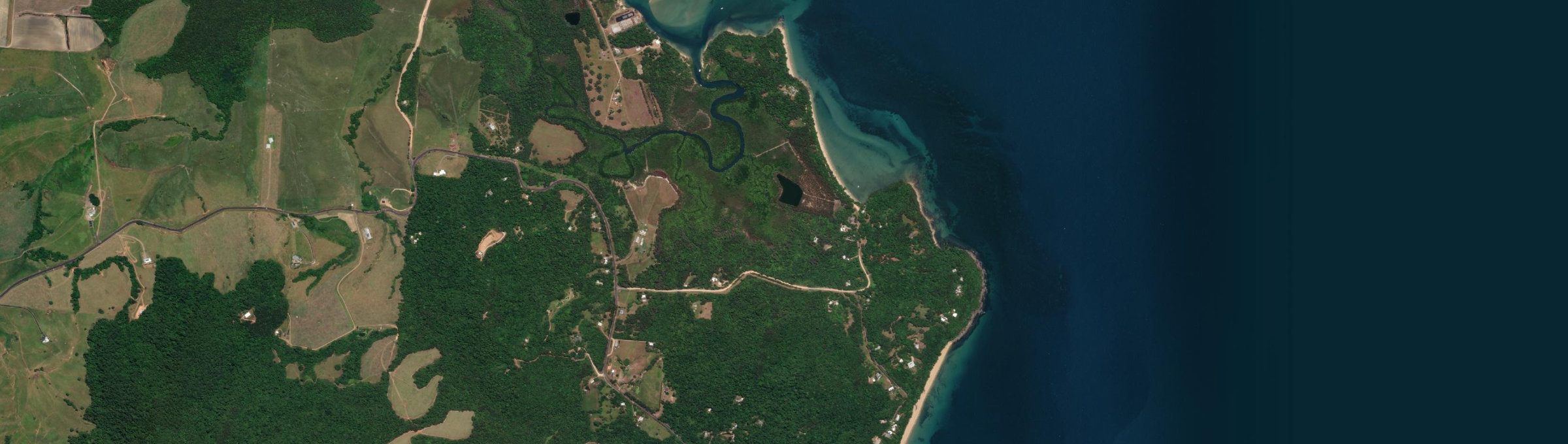 Aerial view of Garners Beach, QLD