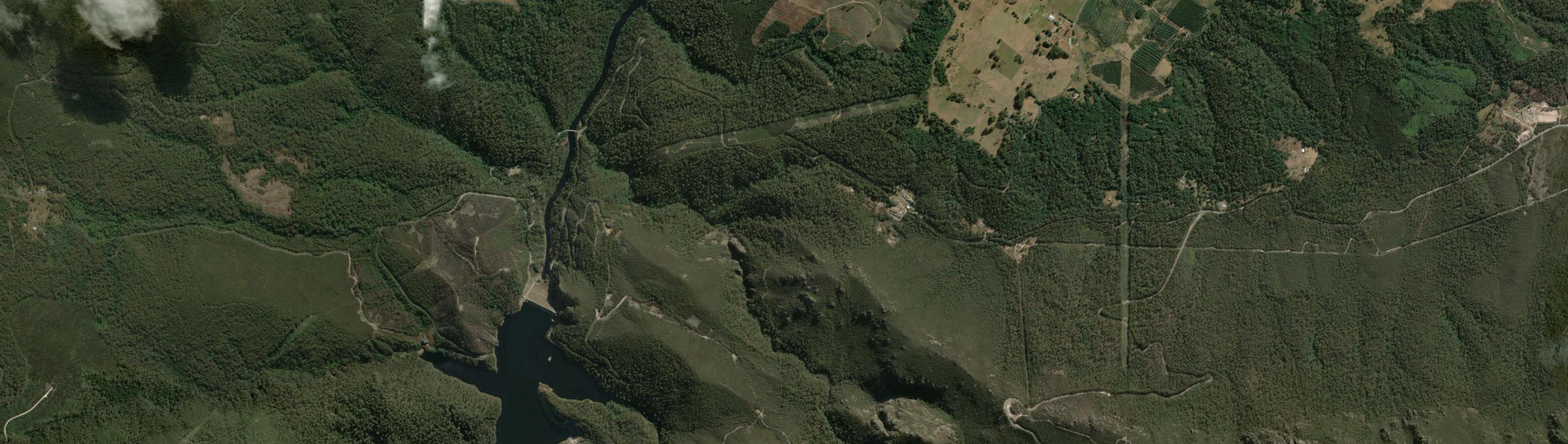 Aerial view of Cethana, TAS