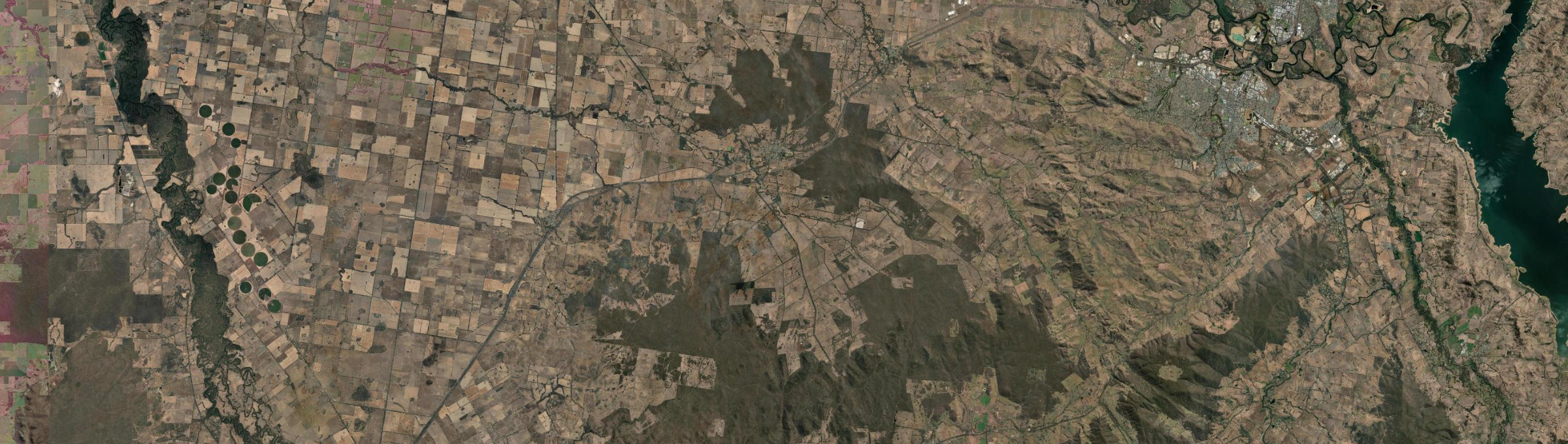 Aerial view of Chiltern, VIC