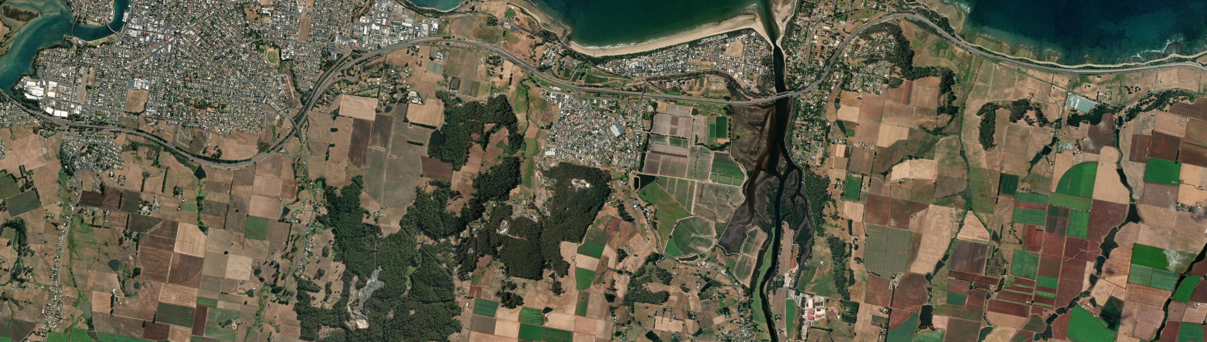 Aerial view of Turners Beach, TAS