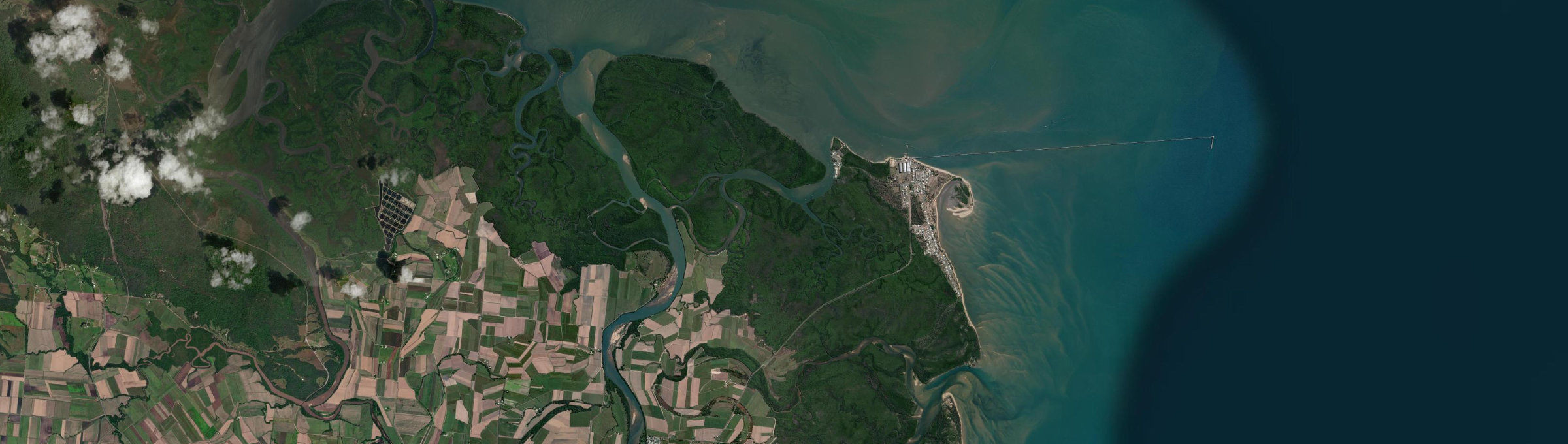 Aerial view of Lucinda, QLD