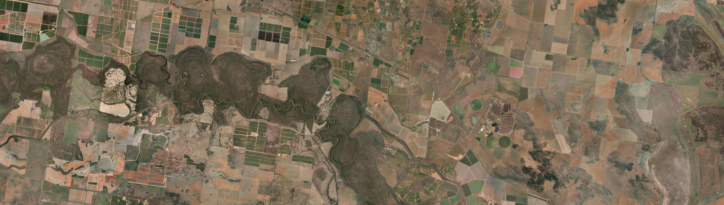 Aerial view of Yanco, NSW