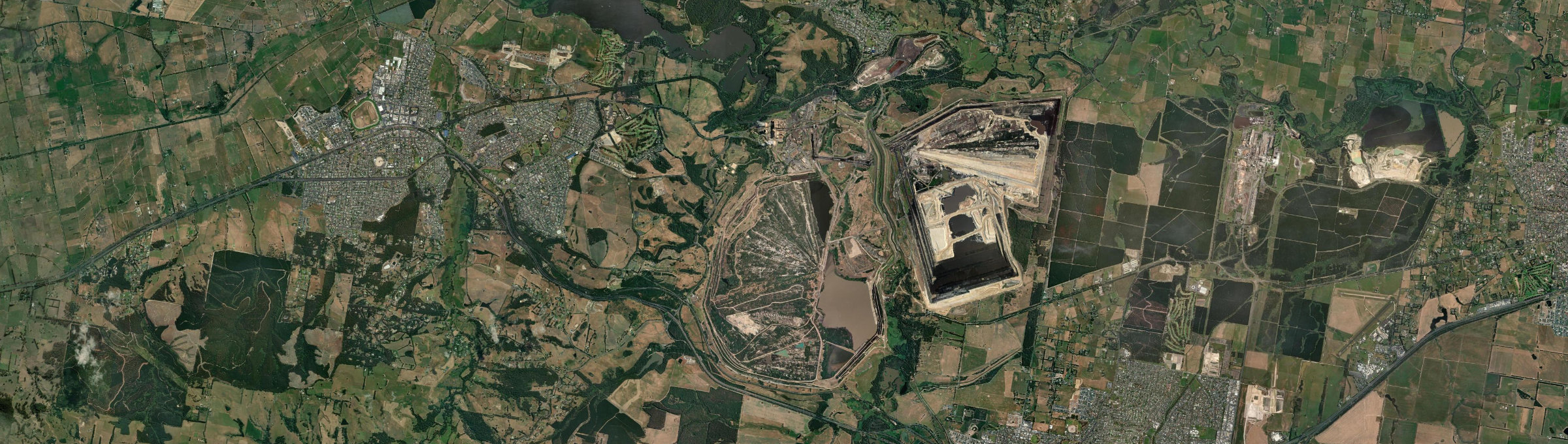 Aerial view of Yallourn, VIC