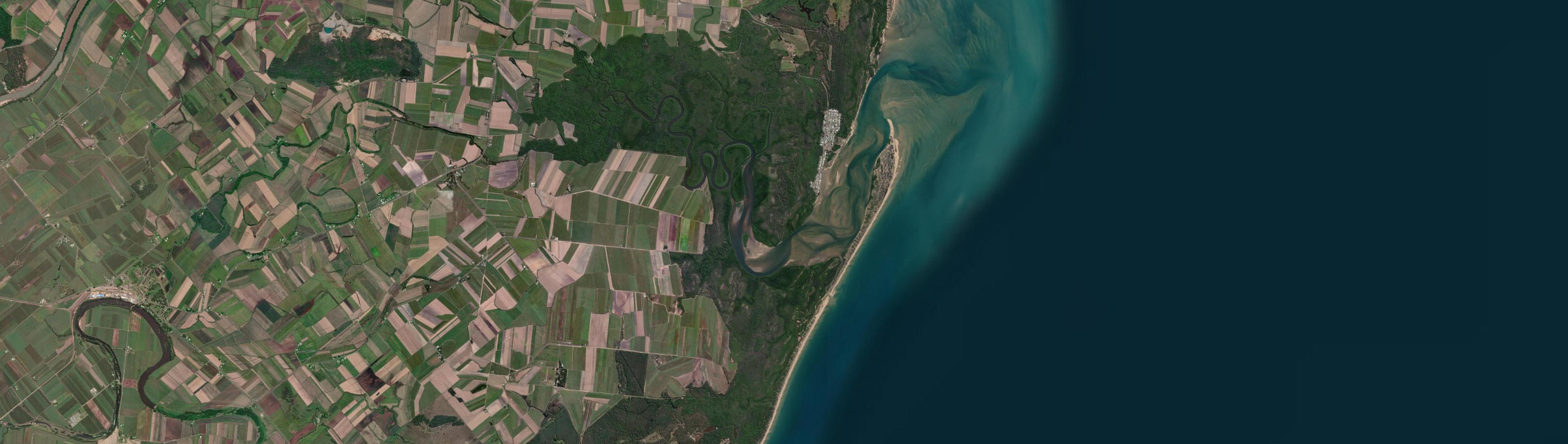 Aerial view of Taylors Beach (Qld), QLD