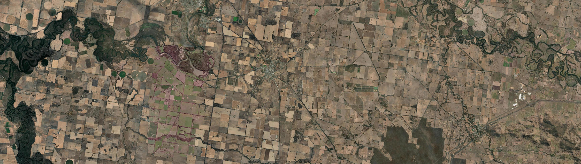 Aerial view of Rutherglen, VIC