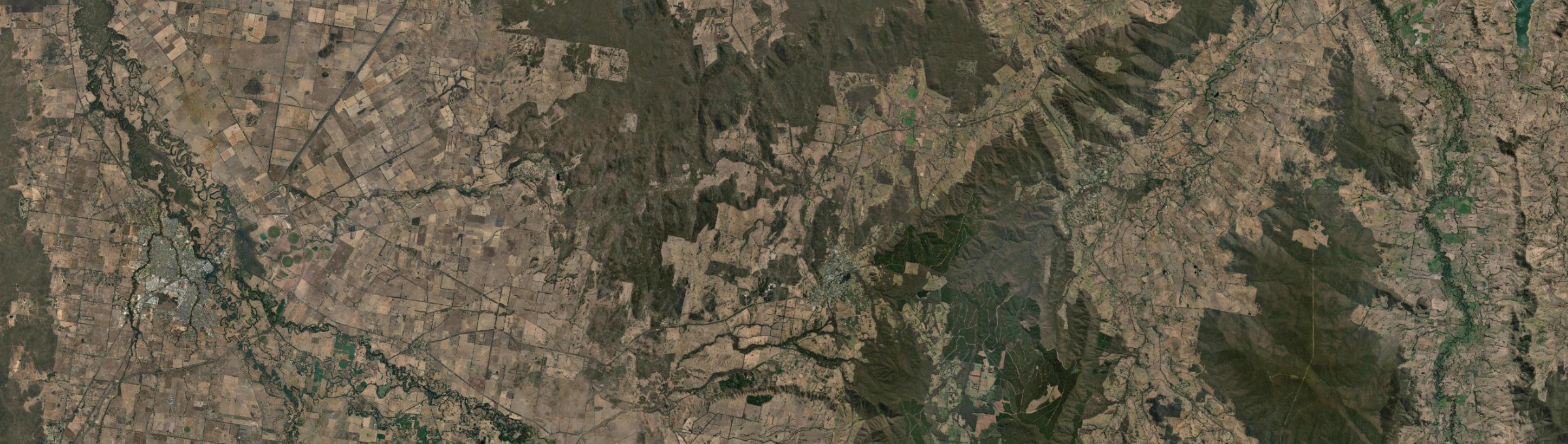 Aerial view of Beechworth, VIC