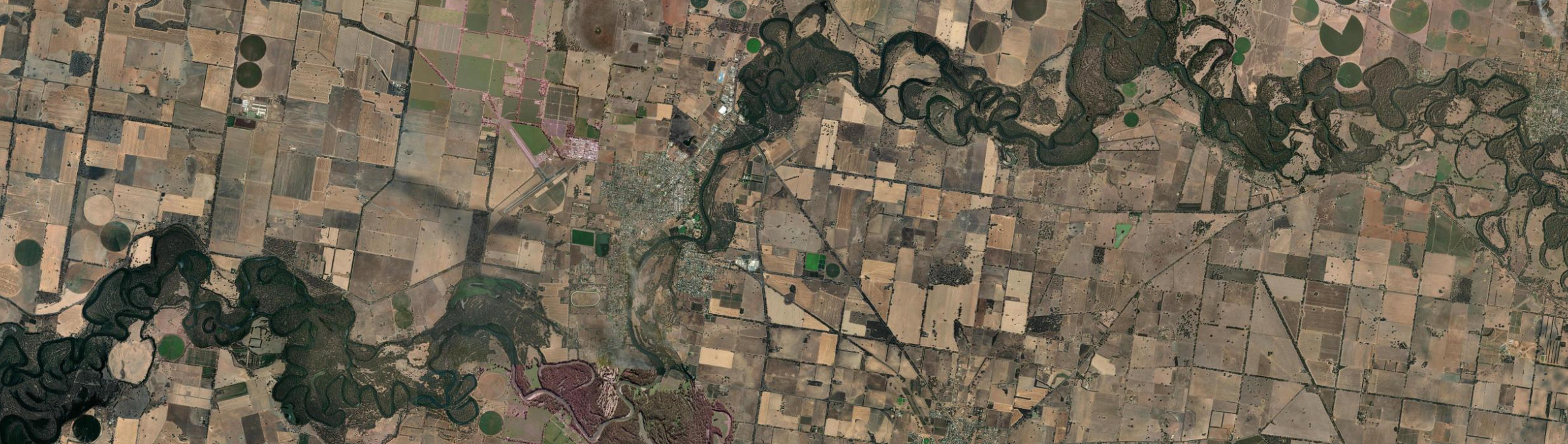 Aerial view of Wahgunyah, VIC