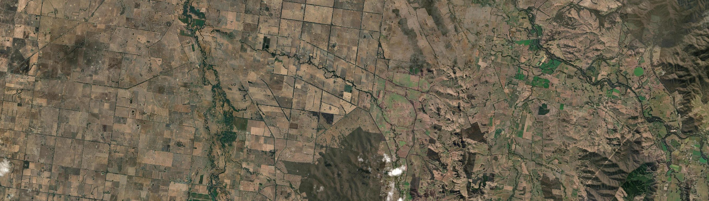 Aerial view of Bobinawarrah, VIC