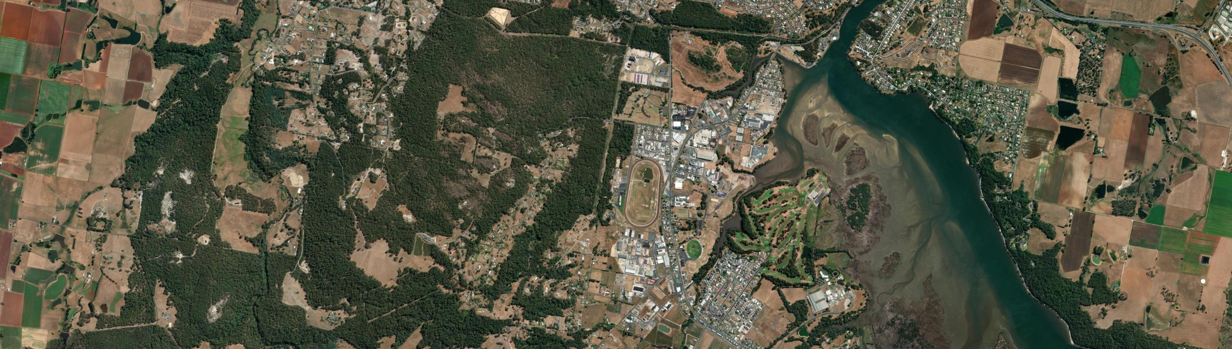 Aerial view of Quoiba, TAS