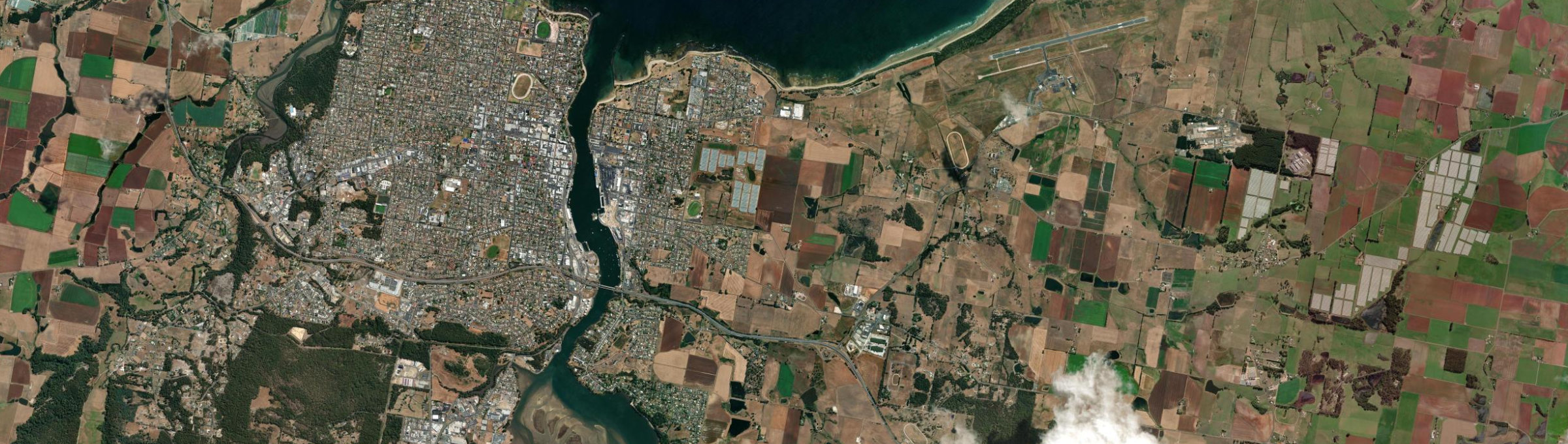 Aerial view of East Devonport, TAS
