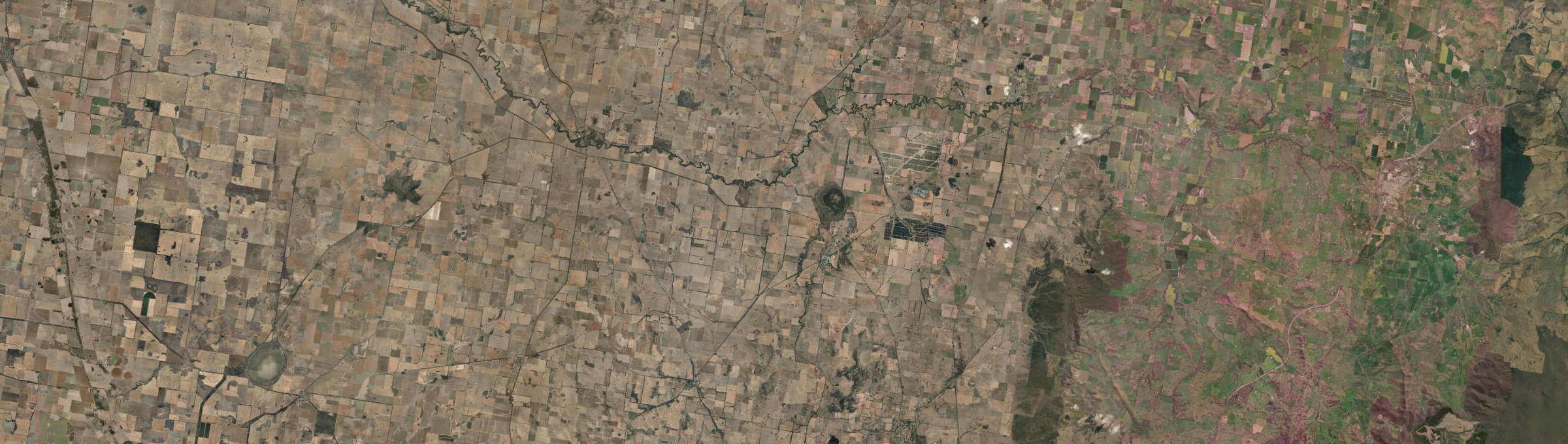 Aerial view of Walla Walla, NSW
