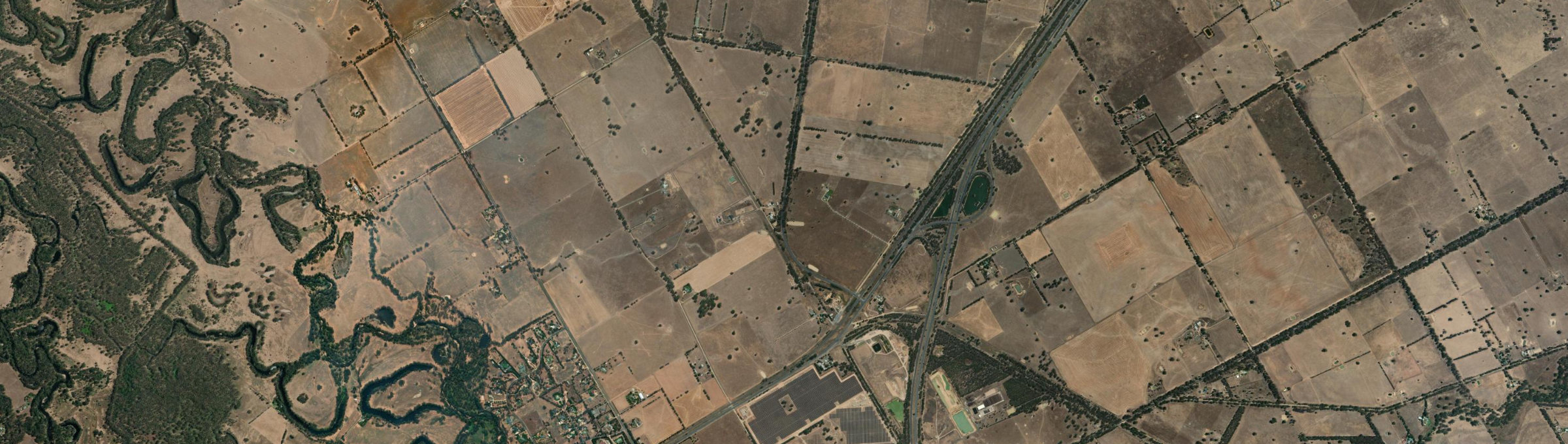 Aerial view of Bowser, VIC