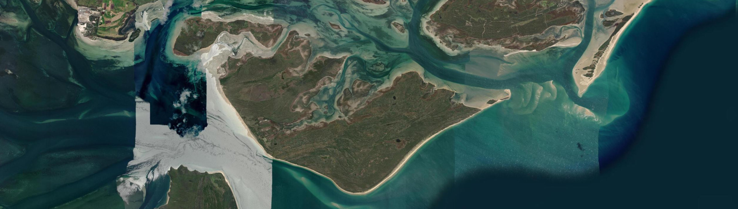 Aerial view of Snake Island, VIC