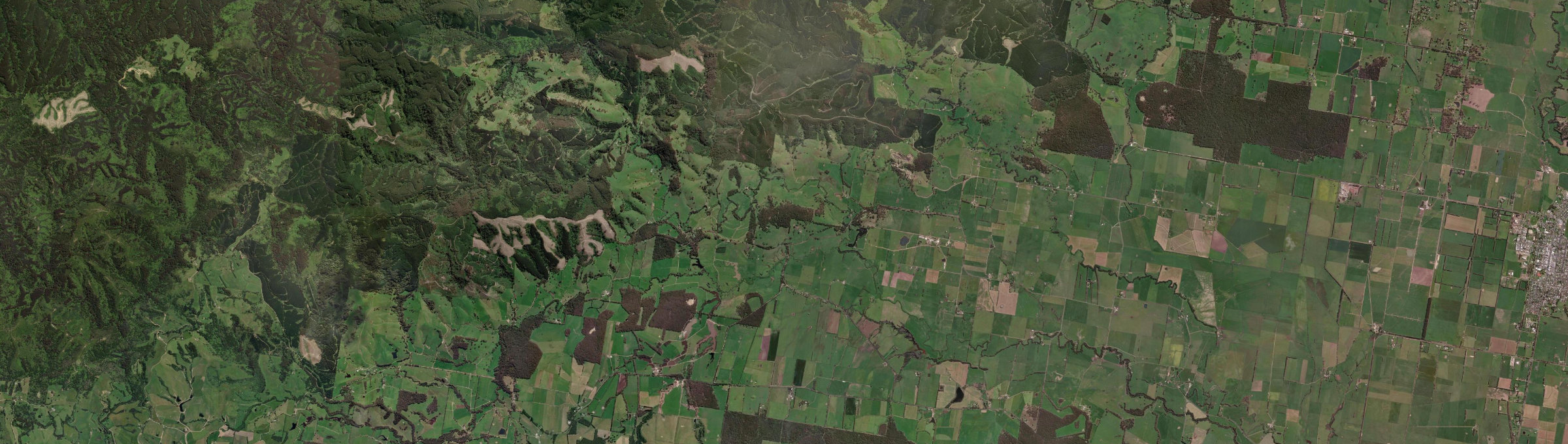 Aerial view of Staceys Bridge, VIC