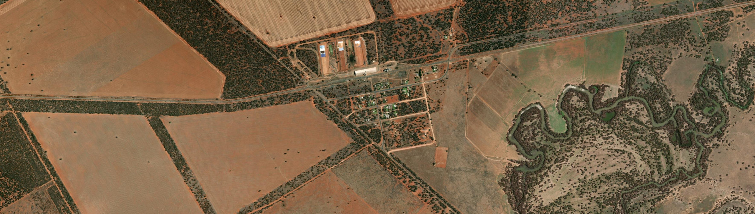 Aerial view of Euabalong West, NSW