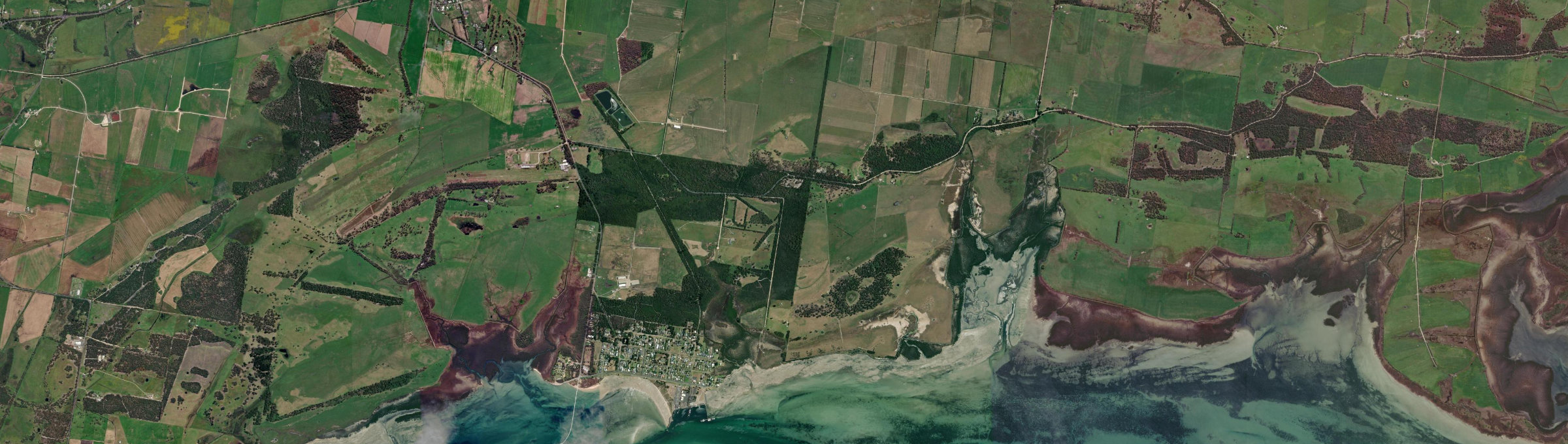Aerial view of Port Welshpool, VIC