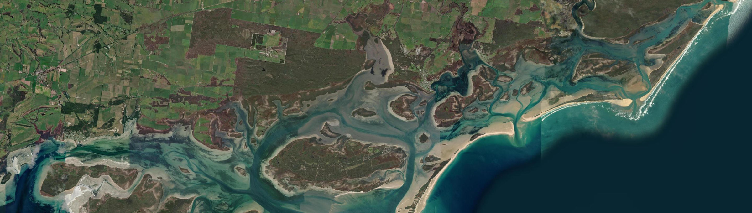 Aerial view of Port Albert, VIC
