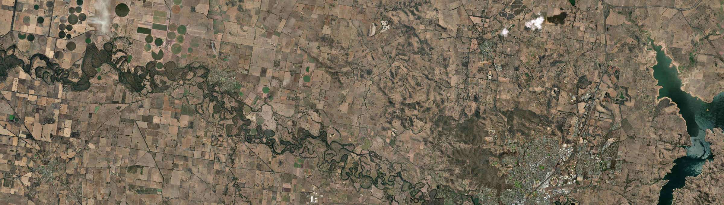 Aerial view of Bungowannah, NSW