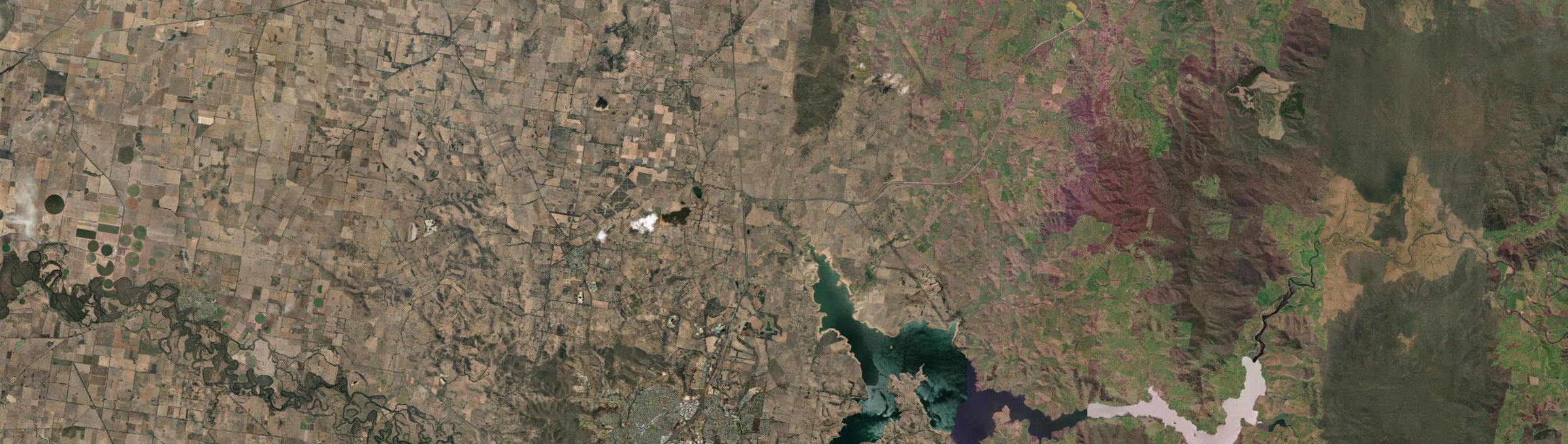 Aerial view of Table Top, NSW