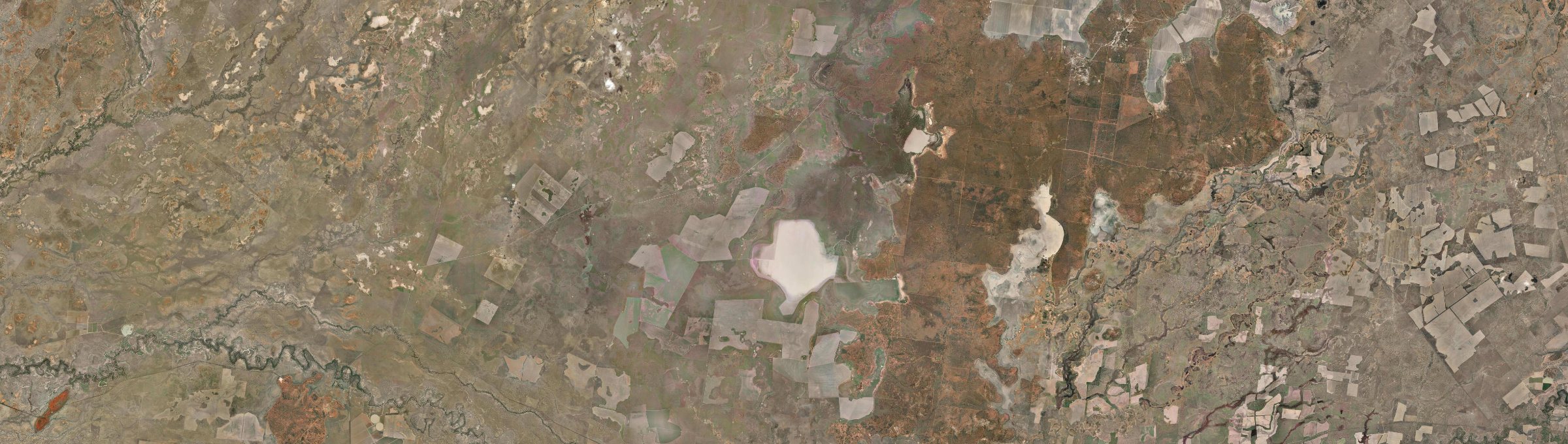 Aerial view of Narran Lake, NSW