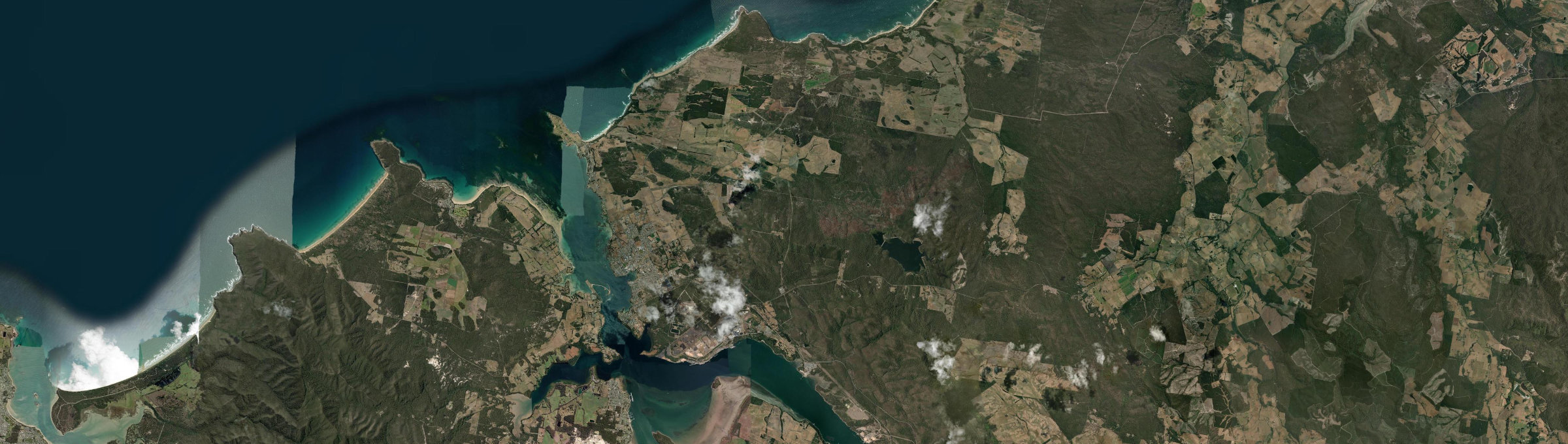 Aerial view of George Town, TAS