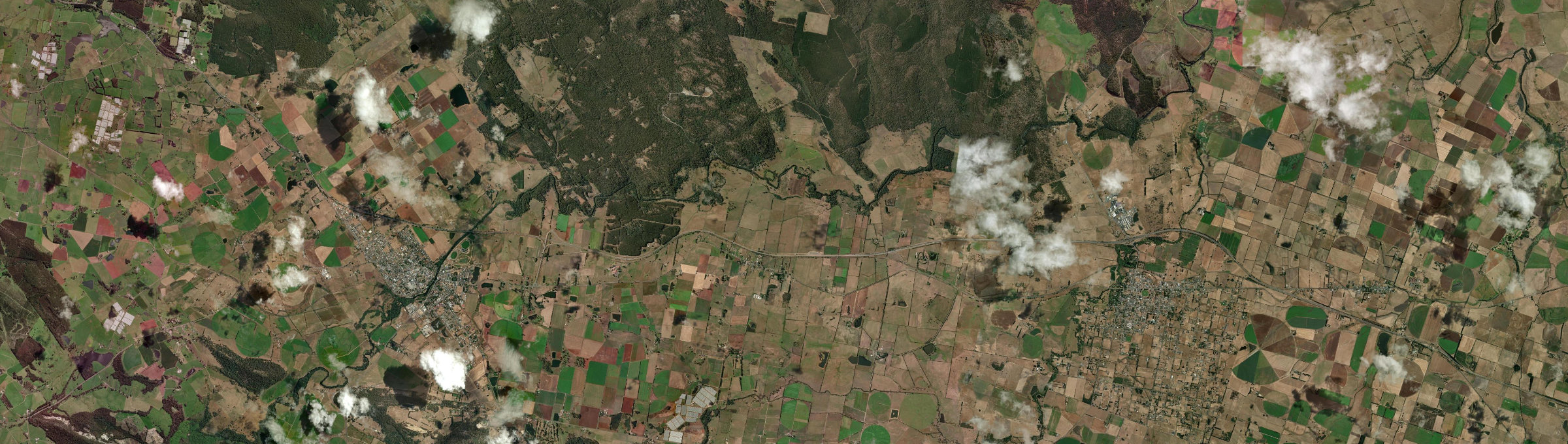 Aerial view of Exton, TAS