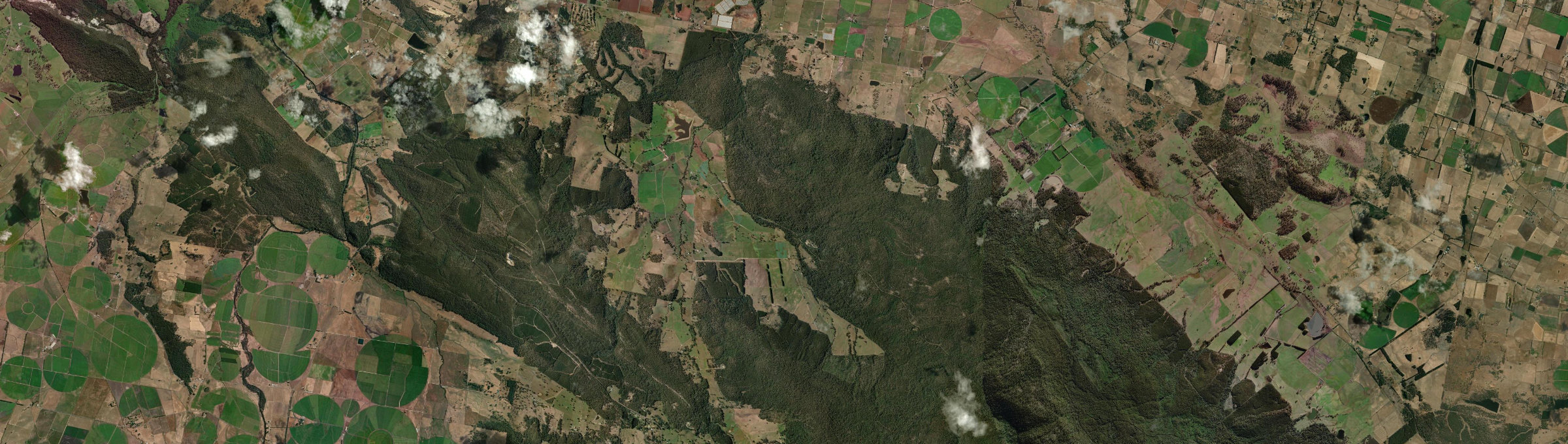 Aerial view of Quamby Brook, TAS