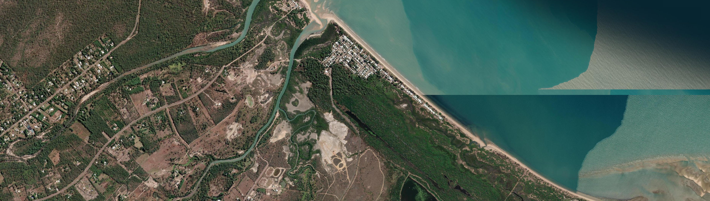 Aerial view of Saunders Beach, QLD