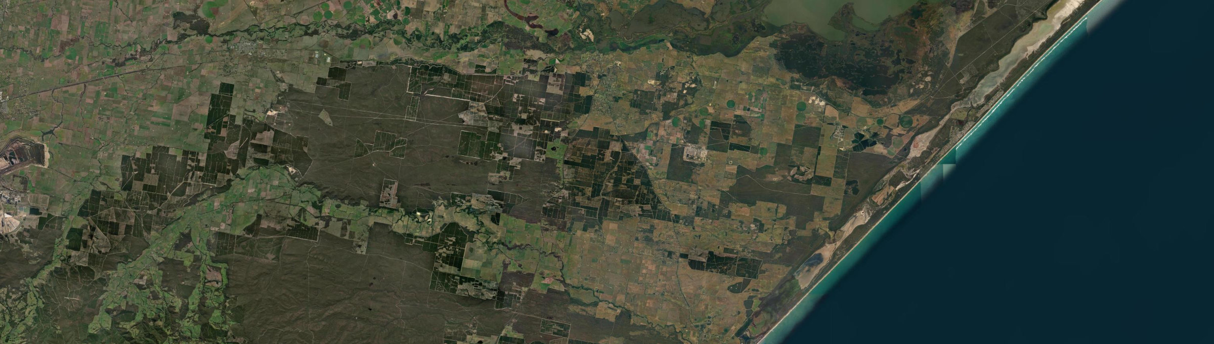 Aerial view of Longford (Vic.), VIC