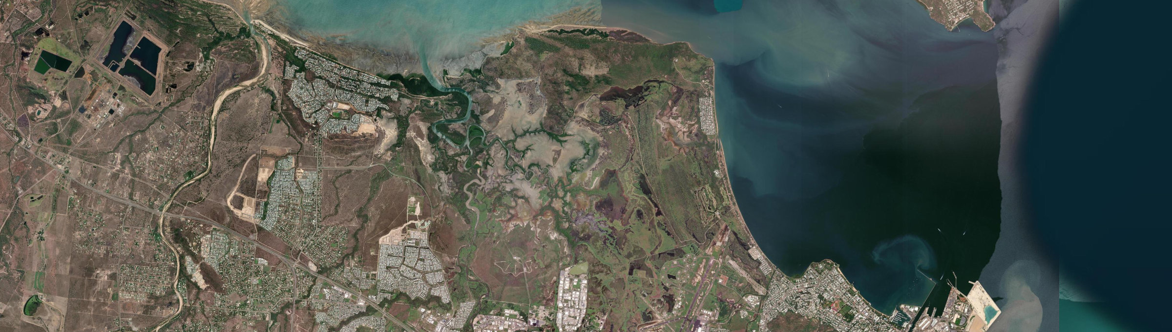 Aerial view of Town Common, QLD