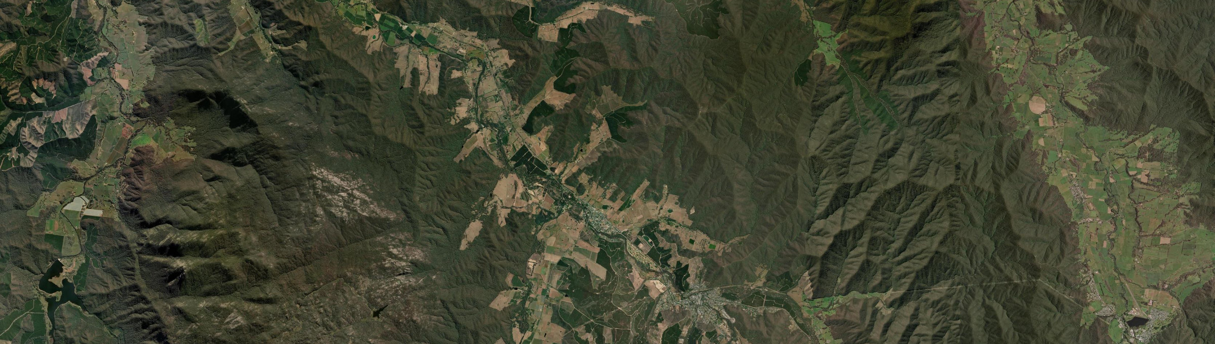 Aerial view of Porepunkah, VIC