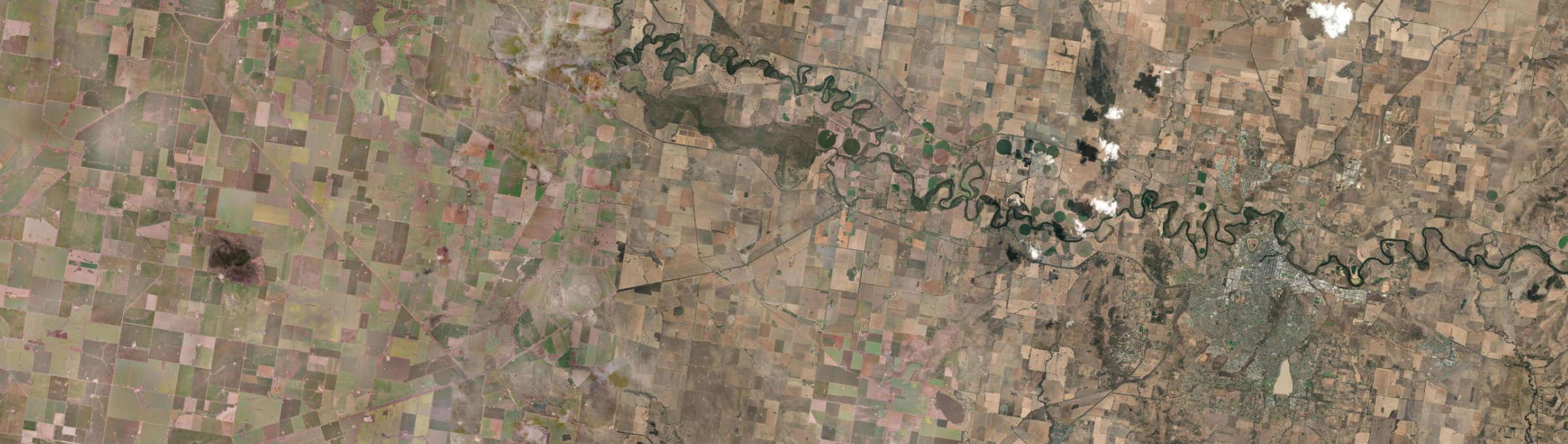 Aerial view of Collingullie, NSW