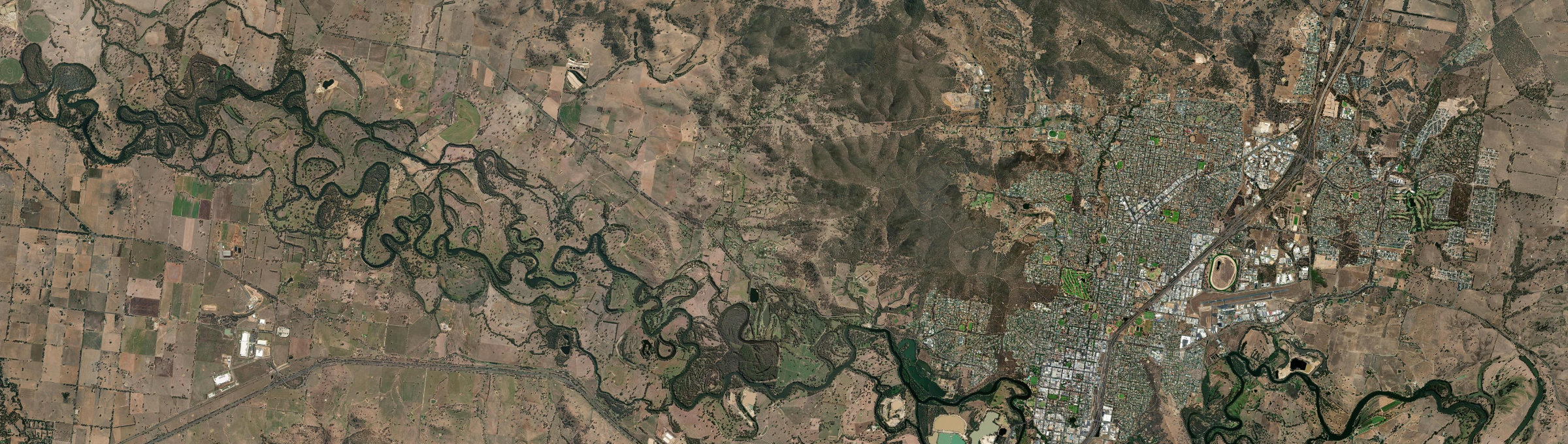 Aerial view of Splitters Creek, NSW