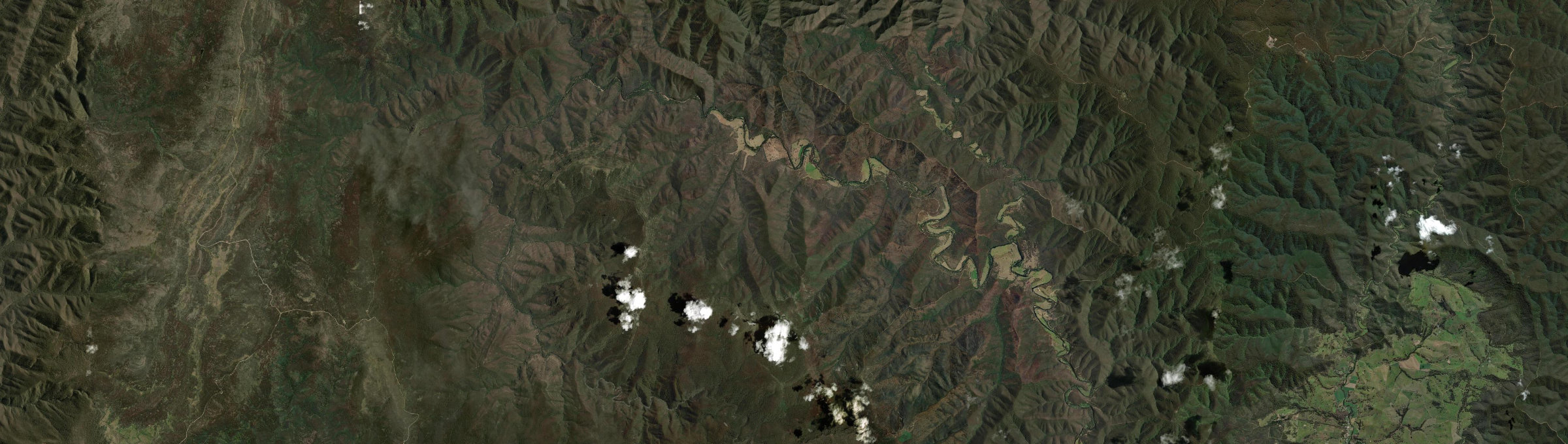 Aerial view of Crooked River, VIC