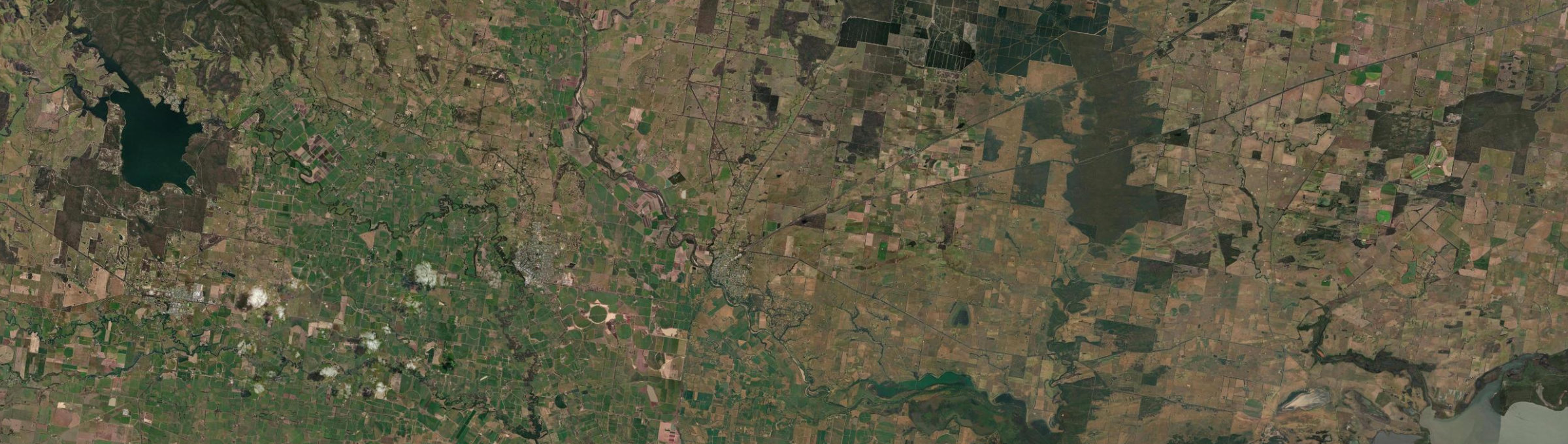 Aerial view of Stratford (Vic.), VIC