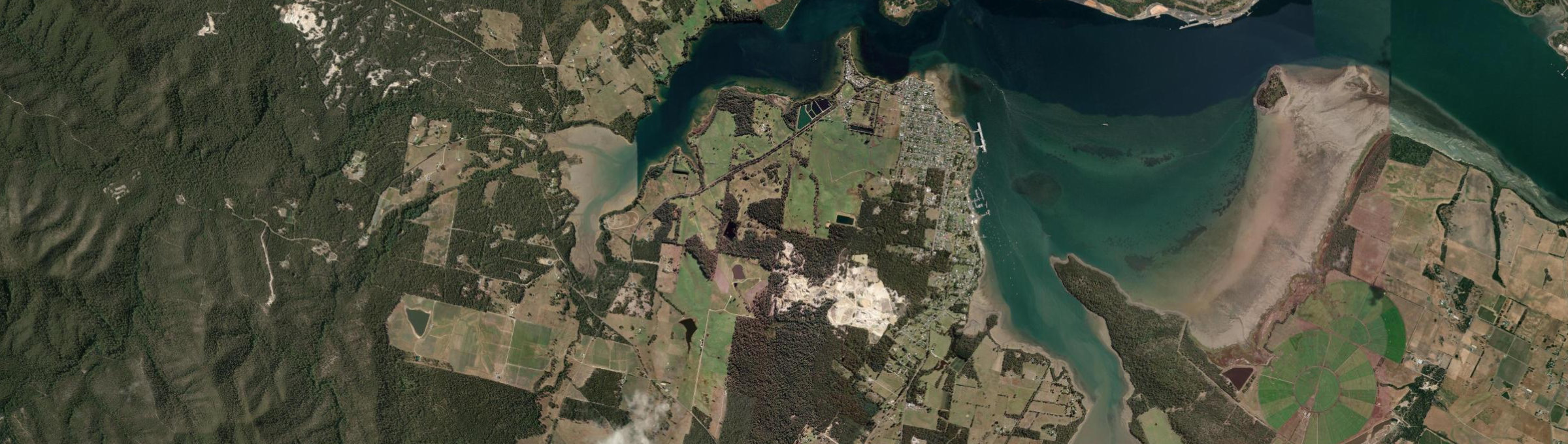 Aerial view of Beauty Point, TAS