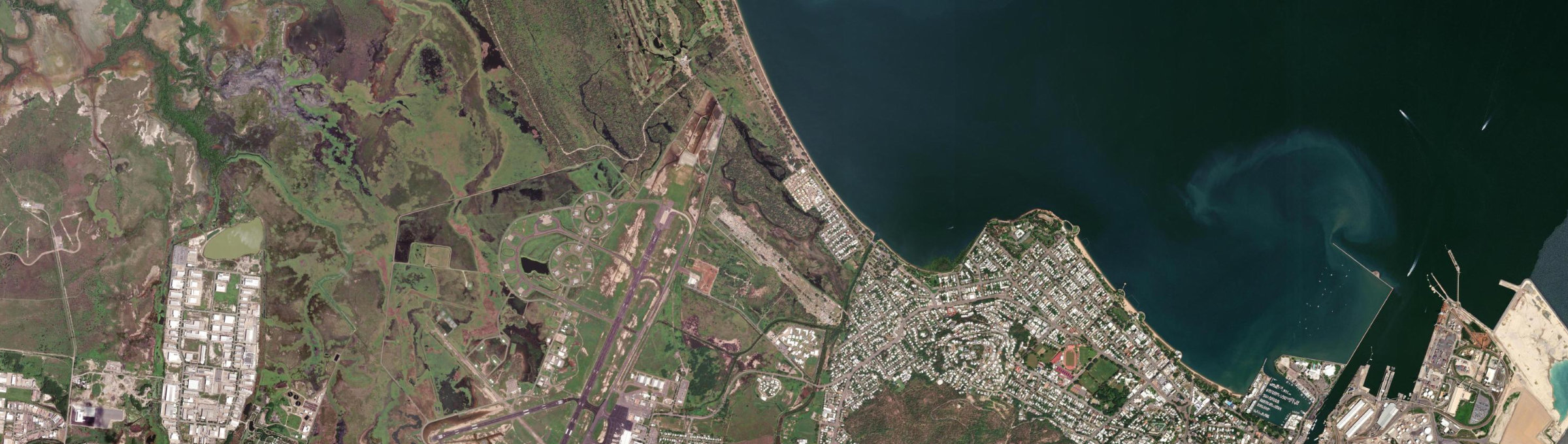 Aerial view of Rowes Bay, QLD