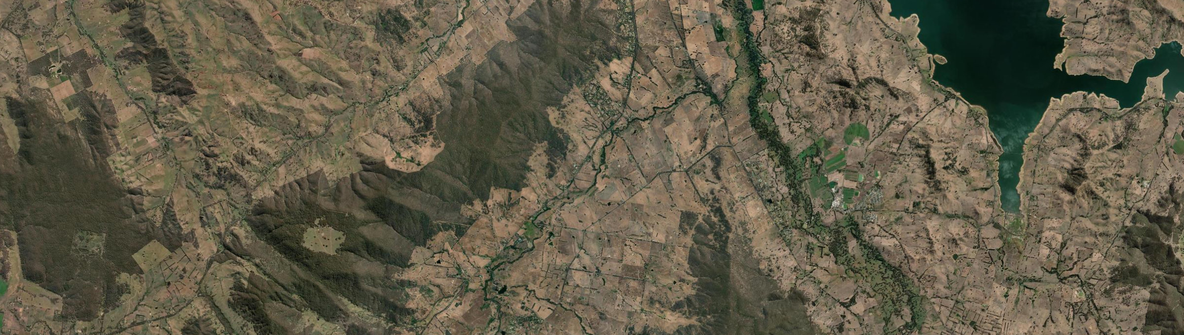 Aerial view of Staghorn Flat, VIC
