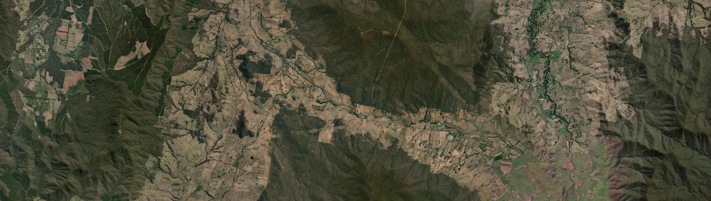 Aerial view of Glen Creek, VIC