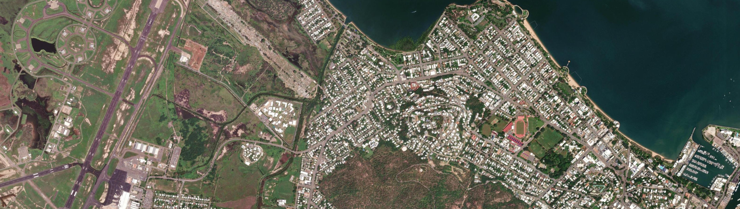 Aerial view of Belgian Gardens, QLD