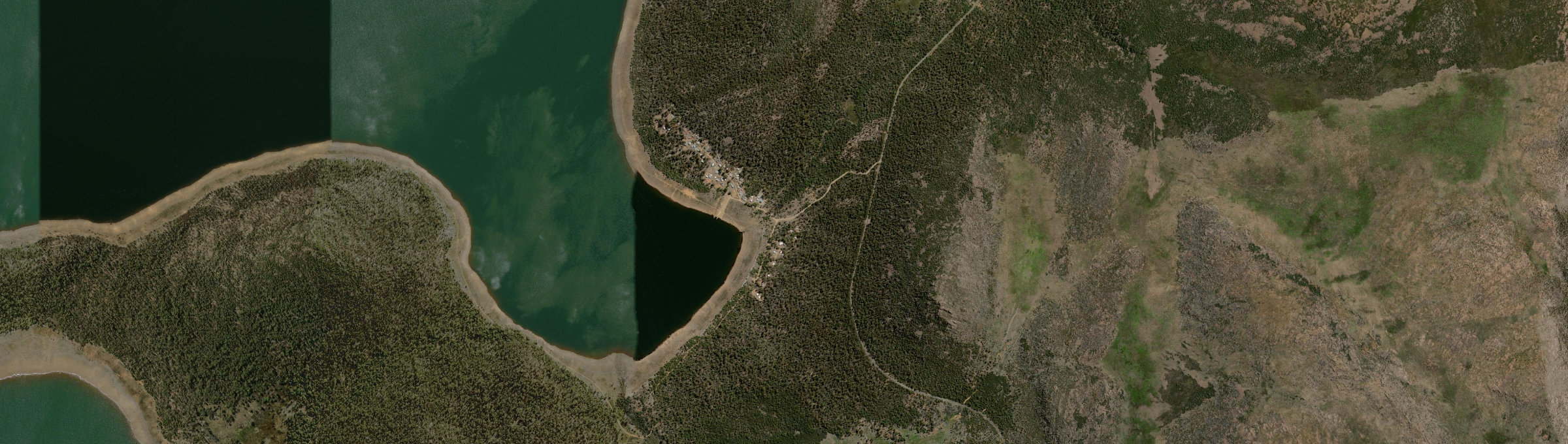 Aerial view of Cramps Bay, TAS