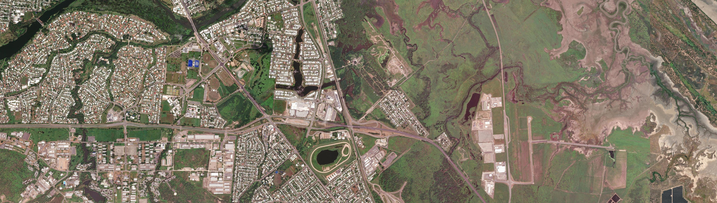 Aerial view of Cluden, QLD
