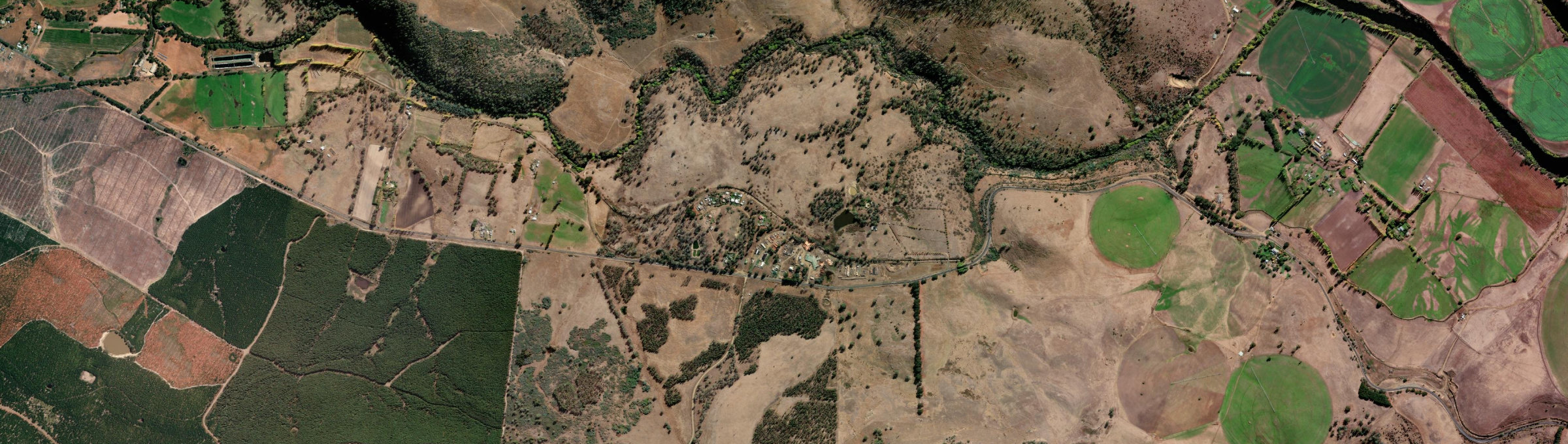 Aerial view of Karanja, TAS