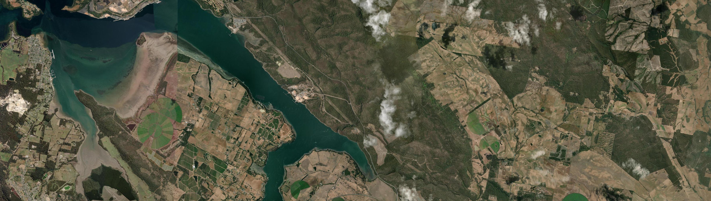 Aerial view of Long Reach, TAS
