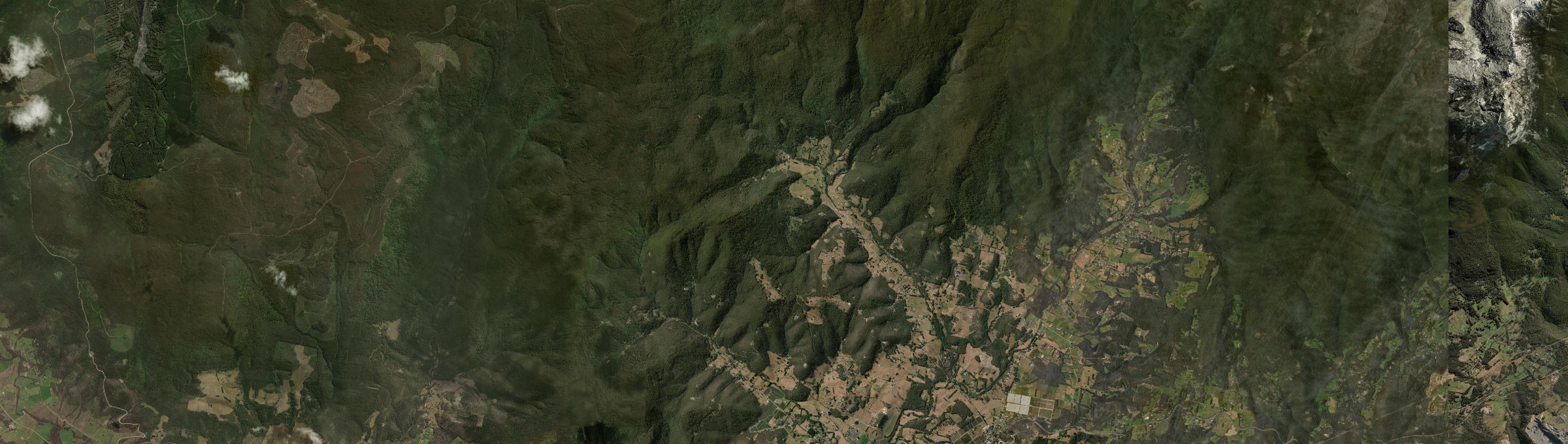Aerial view of Crabtree, TAS
