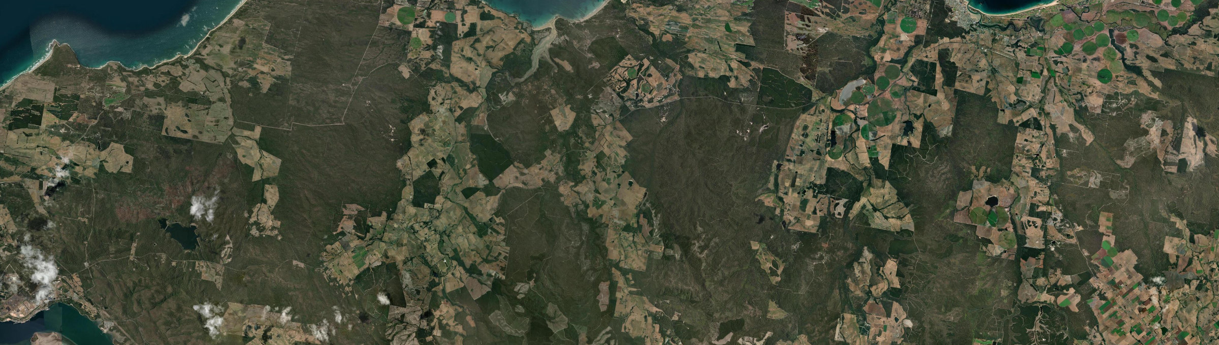 Aerial view of Pipers Brook, TAS