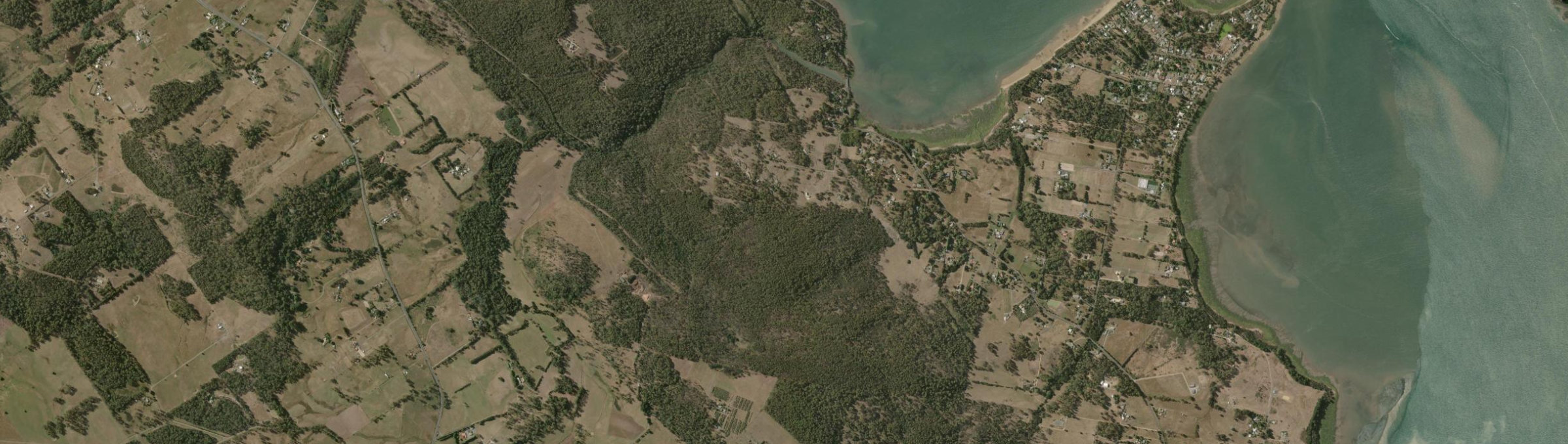 Aerial view of Robigana, TAS