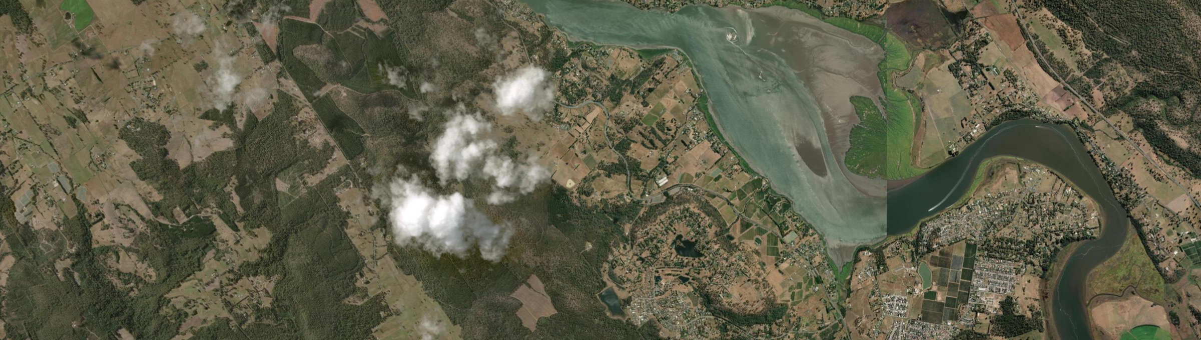 Aerial view of Rosevears, TAS