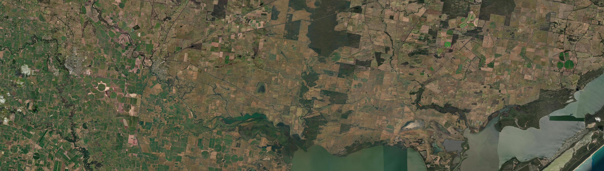 Aerial view of Perry Bridge, VIC